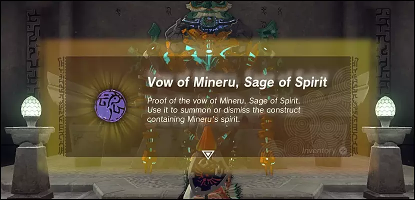 Vow of Mineru Sage of Spirit Acquired in Zelda: Tears of the Kingdom