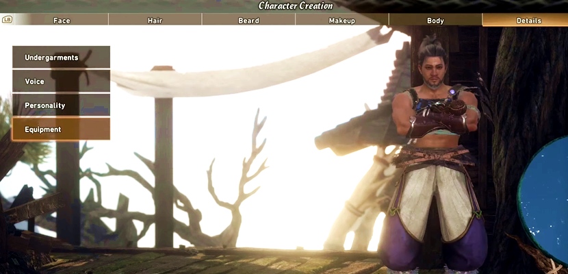 Mid Game Character Creation Menu in Wild Hearts