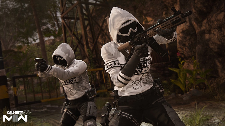 Call of Duty Modern Warfare 2 Screenshot Featuring Players in Ranked Play Cosmetics