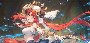 Picture of Nilou dancing, a Hydro user from Genshin Impact