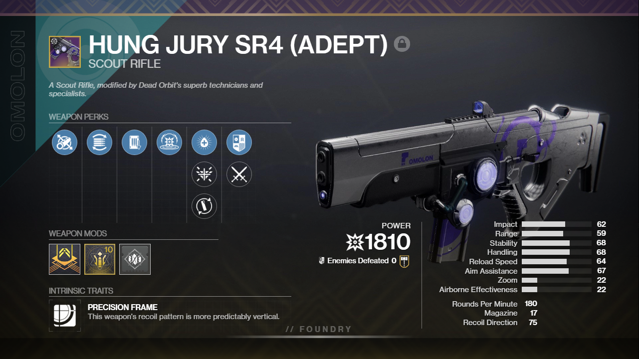 Destiny 2 Hung Jury SR4 (Adept) God Roll [Updated April 2023] Gamer Haul