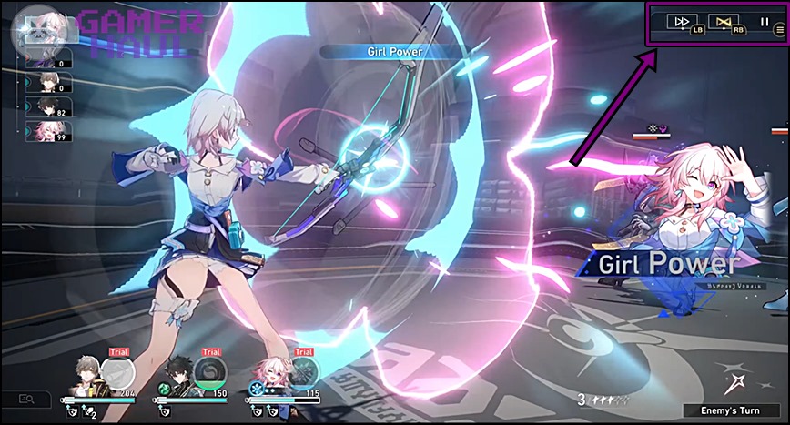 Honkai Star Rail Auto Battle buttons