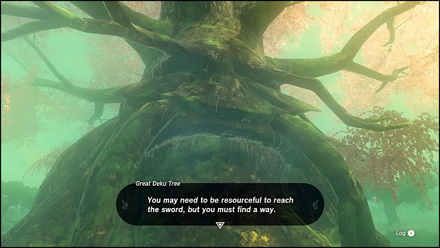 the talking Deku Tree in the legend of zelda: tears of the kingdom (totk)