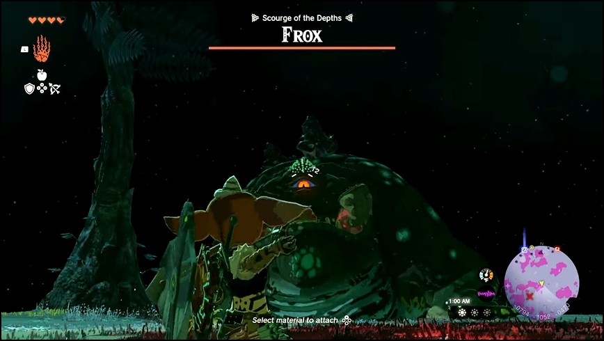 Step 1 to Beat Frox in Zelda Tears of the Kingdom