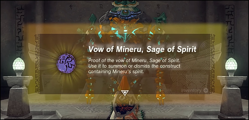 Vow of Mineru Sage of Spirit Acquired in Zelda: Tears of the Kingdom