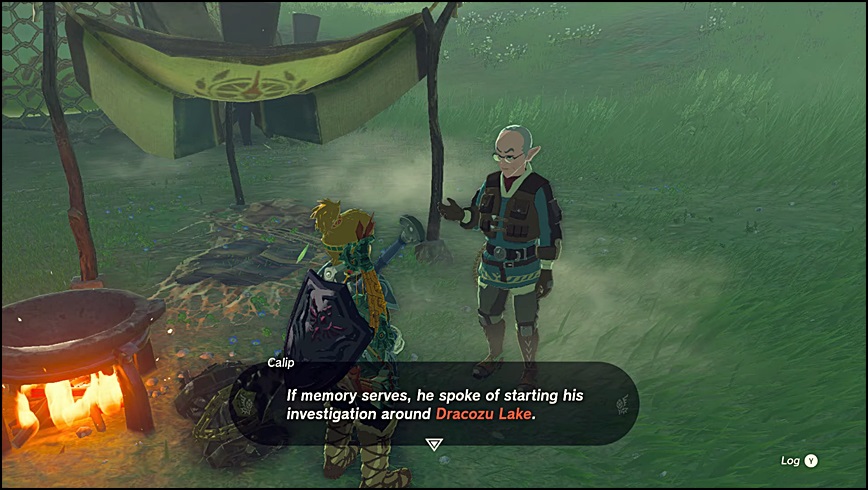 Talking to Calip in The Legend of Zelda: Tears of the Kingdom (TOTK)