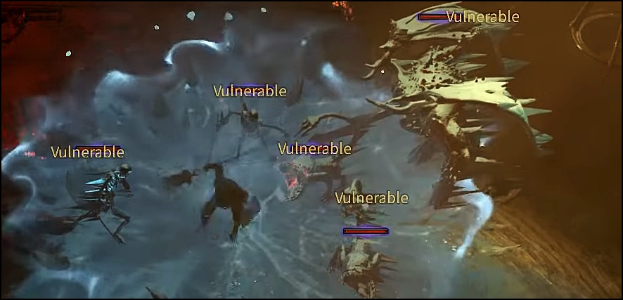 Sorcerer class in diablo 4 using the Chilled status effect to freeze enemies