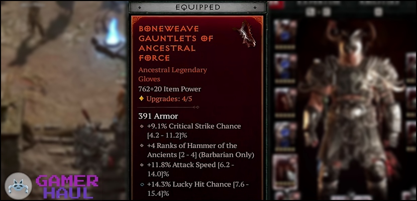 Best Barbarian Gloves Rolls Screenshot in Diablo 4
