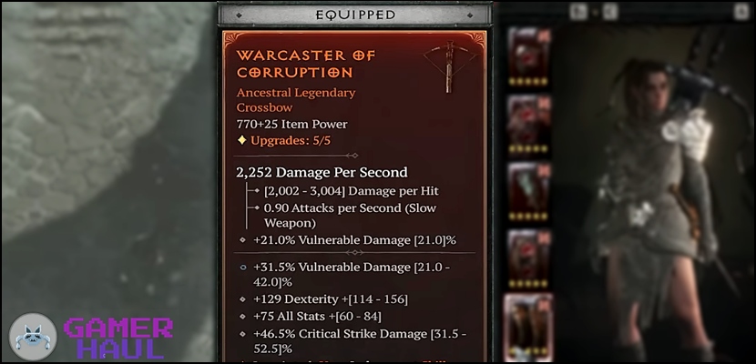 Best Crossbow Affixes for Rogue Class in Diablo 4 Screenshot