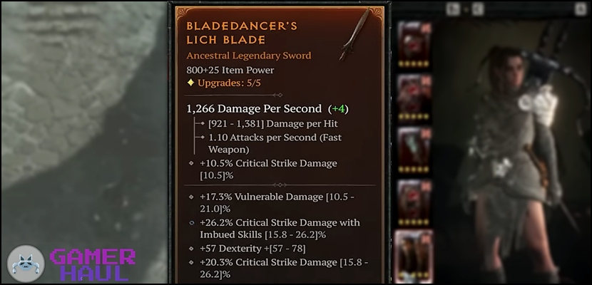 Best Sword Affixes for Rogue Class in Diablo 4 Screenshot