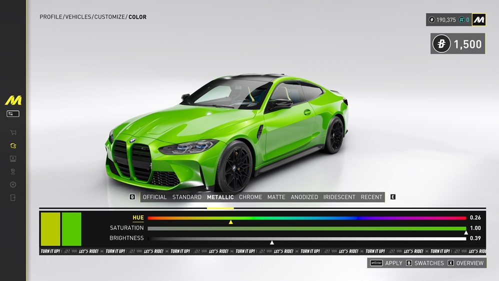 Change car color in Crew Motorfest
