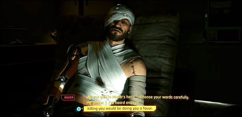 Eliminate or Spare Rinder's Life Choice in Cyberpunk 2077 Side Mission