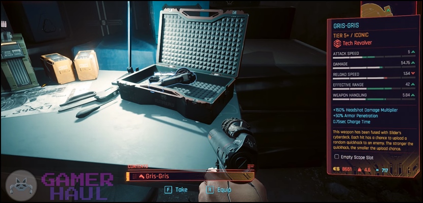 Gris Gris Revolver Location in Cyberpunk 2077: Phantom Liberty