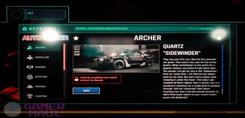 Car Locked Behind Vehicle Contract in Cyberpunk 2077 Phantom Liberty
