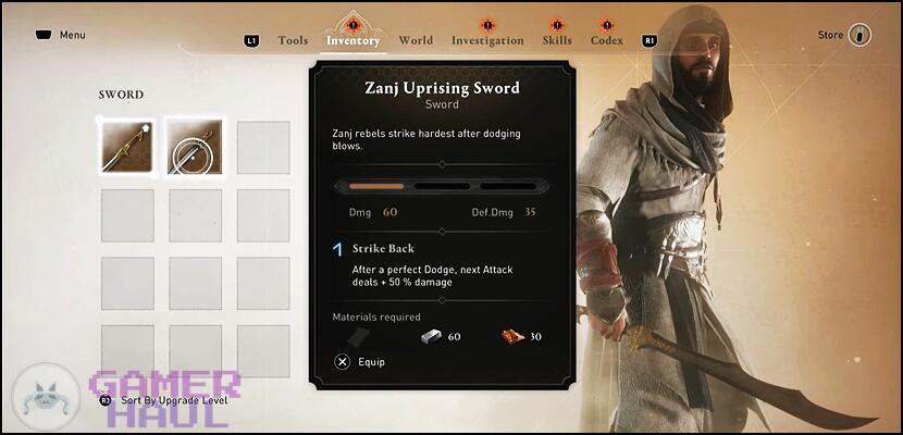 Zanj Uprising Sword in Assassin's Creed Mirage