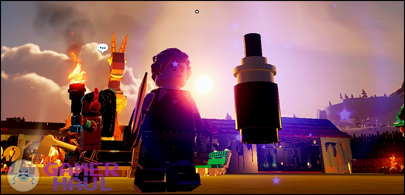 Screenshot of a Snowberry Shake consumable item to keep players cool in LEGO Fortnite.
