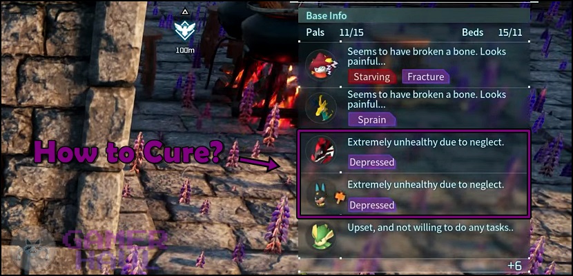 Curing Depressed and Weakened Pals in Palworld