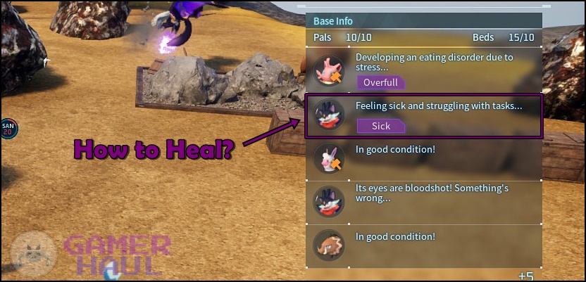 Curing a Sick Pal in Palworld