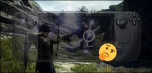 Dragon's Dogma 2 gameplay screenshot displayed on the Steam Deck screen