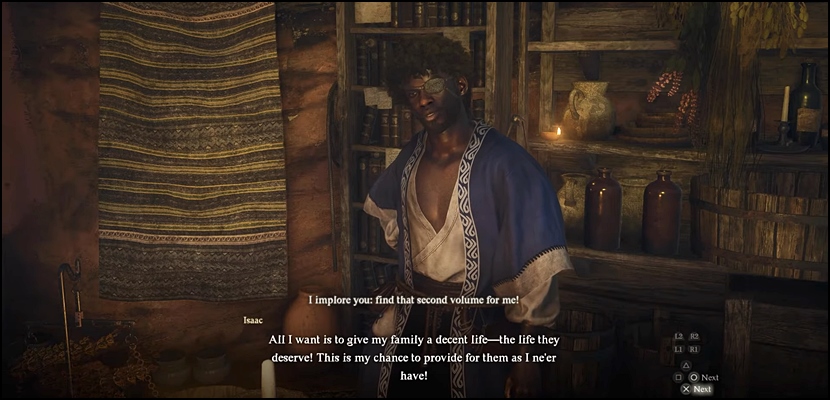 Dragon's Dogma 2 Screenshot featuring Isaac, the main NPC of the 'Short-Sighted Ambition' side quest.